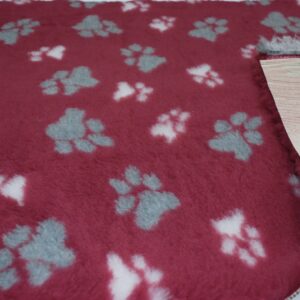 Professional NON SLIP Veterinary Dog Bedding LG PAWS - CLARET