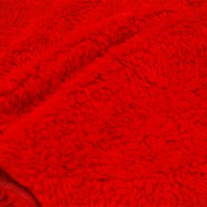 CURLY Teddy Faux Fur Fabric Material - BRIGHT RED