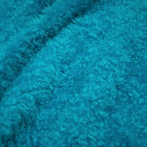 CURLY Teddy Faux Fur Fabric Material - NEPTUNE BLUE