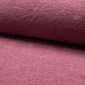 Double Sided Cotton TERRY TOWELLING Fabric Material - OLD ROSE