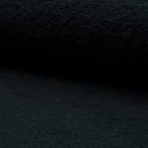 Double Sided Cotton TERRY TOWELLING Fabric Material - BLACK