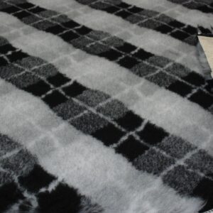 Professional NON SLIP Veterinary Dog Puppy Vet Bedding DIAMOND CHECK - BLACK GREY