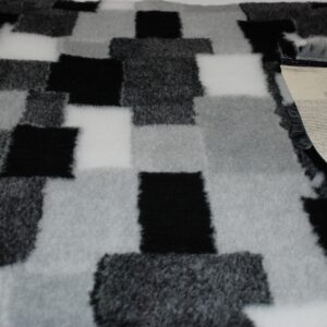 Professional NON SLIP Veterinary Dog Puppy Vet Bedding PATCHWORK - BLACK GREY