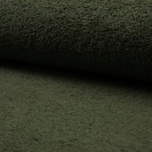 Double Sided Cotton TERRY TOWELLING Fabric Material - ARMY GREEN