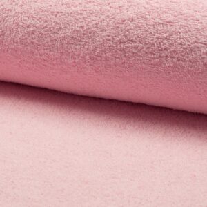 Double Sided Cotton TERRY TOWELLING Fabric Material - LT ROSE