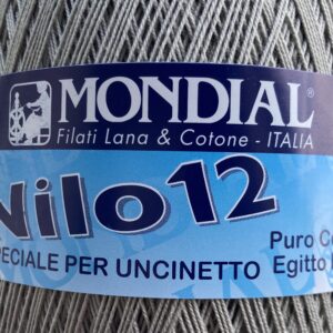 Mondial NILO Egyptian Cotton Crochet Thread Yarn Size 12 - 207 Silver