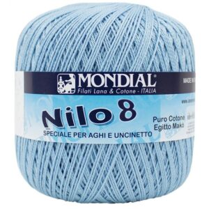 Mondial NILO Egyptian Cotton Crochet Thread Yarn Size 8 - 846 Light Blue