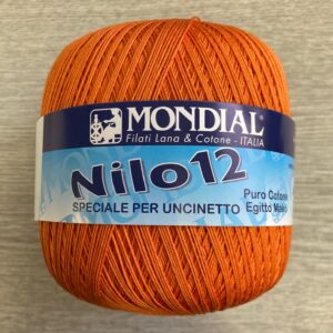 Mondial NILO Egyptian Cotton Crochet Thread Yarn Size 12 - 122 Orange
