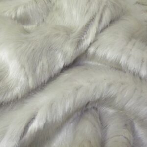 Super Luxury Faux Fur Fabric Material - STONE CHEVRON