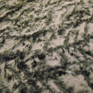 Super Luxury Faux Fur Fabric Material - MICRO IVORY BLACK MIX