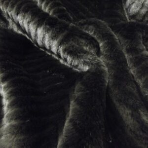 Super Luxury Faux Fur Fabric Material - SHORT BLACK CHEVRON