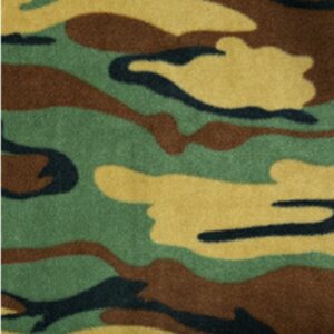 Printed Polar Fleece Fabric Material - JUNGLE CAMOUFLAGE