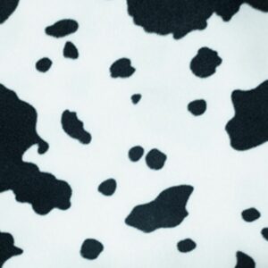 Printed Polar Fleece Fabric Material - COW PRINT