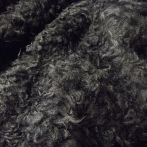 CURLY Teddy Faux Fur Fabric Material - BLACK