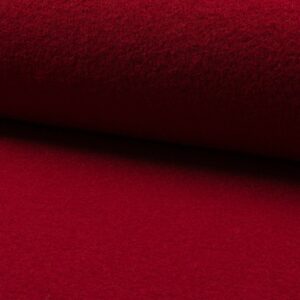 Luxury 100% Boiled Wool Fabric Material – RED