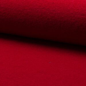 Luxury 100% Boiled Wool Fabric Material – BRIGHT RED