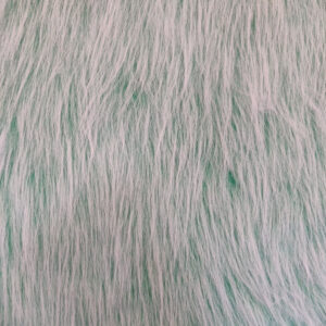 LONG Pile Fun Faux Fur Fabric Material - GREEN FROST