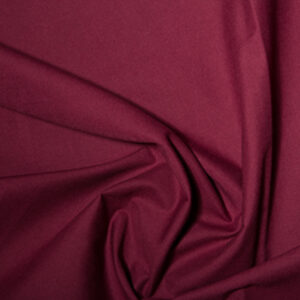 Plain Polycotton Dress Craft Poplin Fabric Material - WINE
