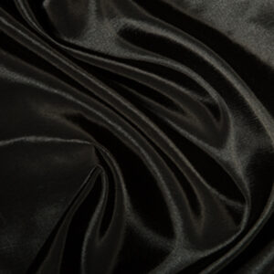 Taffeta Metallic Silk Satin Dress Fabric Material - BLACK