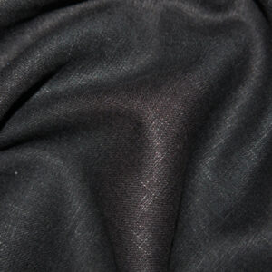 Washed Linen Canvas Fabric Material - BLACK