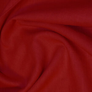 Washed Linen Canvas Fabric Material - DARK RED