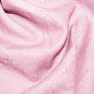Washed Linen Canvas Fabric Material - ROSE