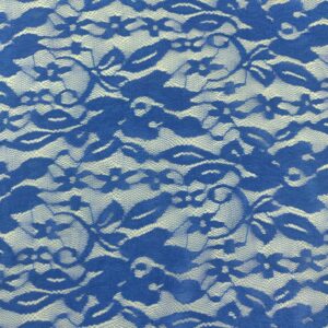 Floral Lace Fiona Fabric Material - ROYAL