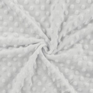 Luxury Dimple Supersoft Cuddle Fleece Fabric Material - WHITE