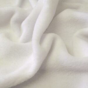 QUALITY 200G Polar Fleece Fabric Material - WHITE