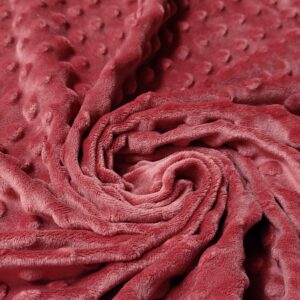 Luxury Supersoft DIMPLE Cuddle Soft Fleece Fabric Material TERRACOTTA
