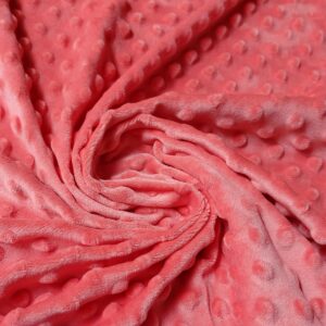 Luxury Supersoft DIMPLE Cuddle Soft Fleece Fabric Material PEACH