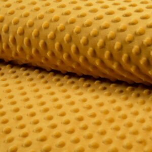 Luxury Supersoft DIMPLE Cuddle Soft Fleece Fabric Material - SAFFRON