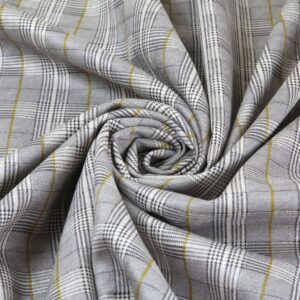 Suede Scuba Stretch Fabric Material - BEIGE SMALL CHECKS