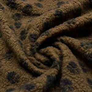 Faux Fur SHERPA FLEECE Sheepskin Fabric Material - MUSHROOM PAWS