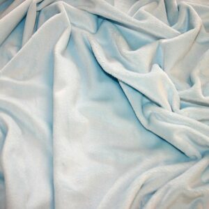 Soft Plush Cuddlesoft Velboa Fleece Fabric BABY BLUE