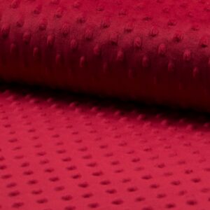 Luxury Supersoft DIMPLE Cuddle Soft Fleece Fabric Material - RED