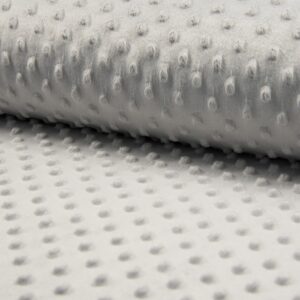 Luxury Supersoft DIMPLE Cuddle Soft Fleece Fabric Material - LIGHT GREY