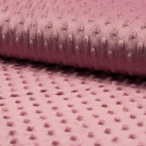 Luxury Supersoft DIMPLE Cuddle Soft Fleece Fabric Material - OLD ROSE