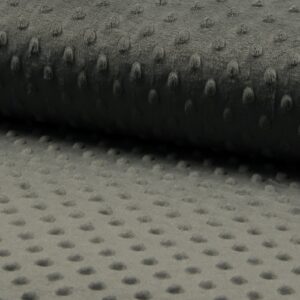 Luxury Supersoft DIMPLE Cuddle Soft Fleece Fabric Material - DK GREY