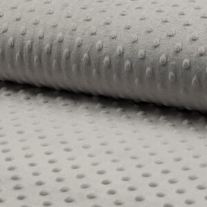 Luxury Supersoft DIMPLE Cuddle Soft Fleece Fabric Material - SILVER GREY