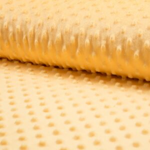 Luxury Supersoft DIMPLE Cuddle Soft Fleece Fabric Material - YELLOW