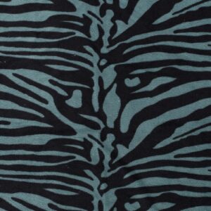 Luxury Double Sided Coral Cuddle Fleece Fabric Material - AQUA ZEBRA
