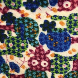 Double Sided Super Soft Cuddle Fleece Fabric Material - TREE OWL