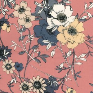 Cotton Lawn Digital Print Fabric Material ROSE C8288