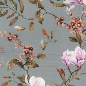 Cotton Lawn Digital Print Fabric Material SILVER C8291