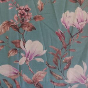 Cotton Lawn Digital Print Fabric Material TEAL C8291
