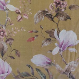 Cotton Lawn Digital Print Fabric Material GOLD C8291
