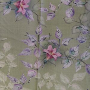 Cotton Lawn Digital Print Fabric Material GREEN C8292