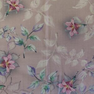 Cotton Lawn Digital Print Fabric Material LAVENDER C8292