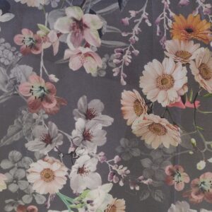 Cotton Lawn Digital Print Fabric Material SILVER C8298